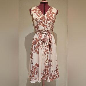 Floral Pink Sleeveless Dress